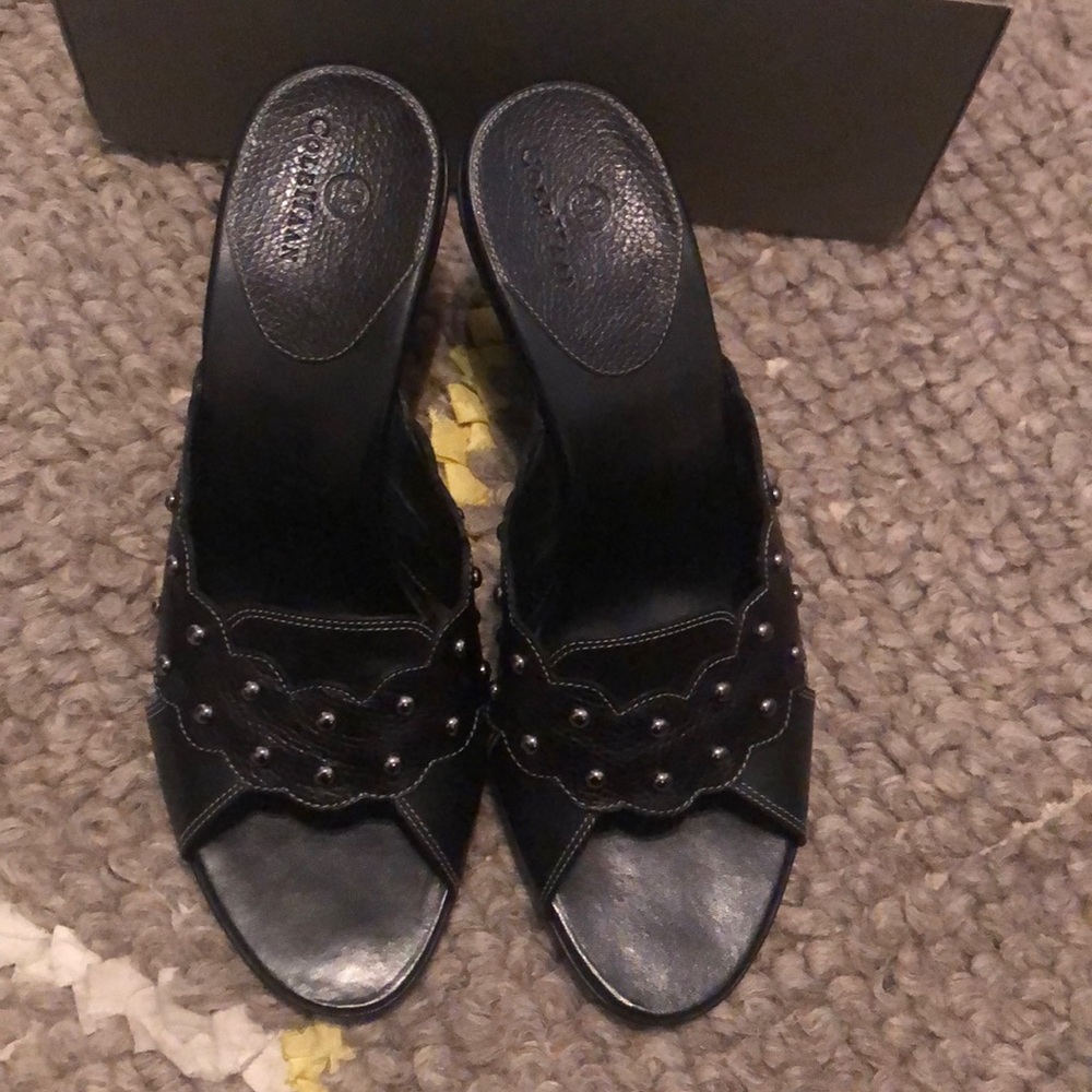 Cole Haan Black Joanna Slide wedges size 9.5